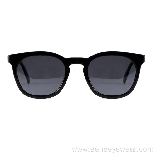 Trendy Custom Bevel Square Acetate Polarized Sunglasses